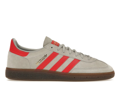 adidas Handball Spezial Grey Hi-Res Red - authentic adidas sneakers
