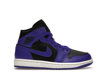 Jordan 1 Mid Purple Black (Women's) - authentic Jordan sneakers