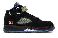 Jordan AJF 5 Black Blue Ribbon Varsity Red