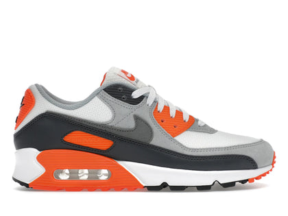 Nike Air Max 90 Summit White Safety Orange Dark Smoke Grey Smoke Grey - authentic Nike sneakers