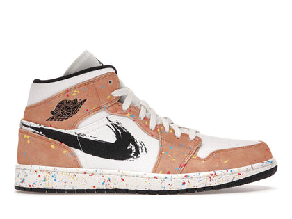 Jordan 1 Mid SE Brushstroke - authentic Jordan sneakers