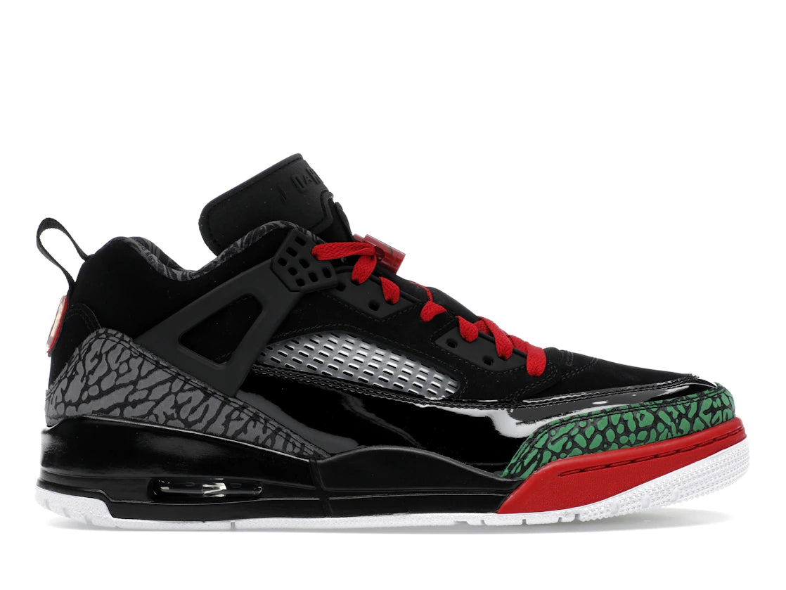 Jordan Spizike Low Black Classic Green White Varsity Red - vue 360