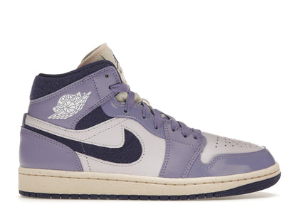 Jordan 1 Mid SE Chenille Sky J Light Purple (Women's) - authentic Jordan sneakers