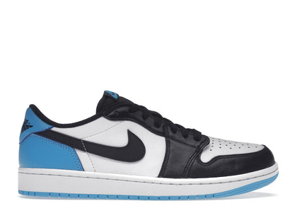 Jordan 1 Retro Low OG Black Dark Powder Blue - authentic Jordan sneakers