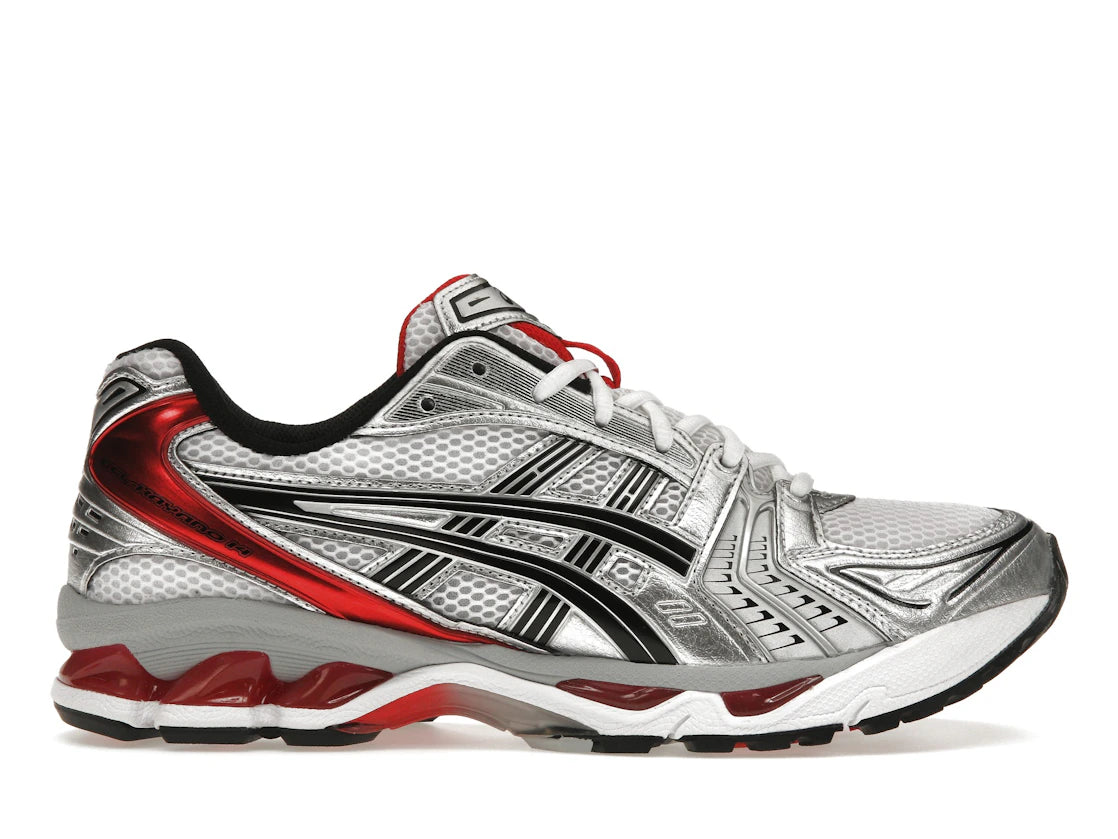 ASICS Gel-Kayano 14 Weiß Klassisches Rot - vue 360