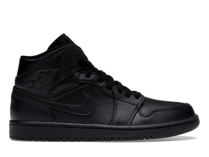 Jordan 1 Mid Triple Black - authentic Jordan sneakers