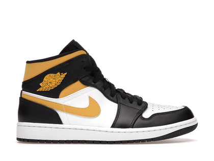 Jordan 1 Mid White Pollen Black - authentic Jordan sneakers