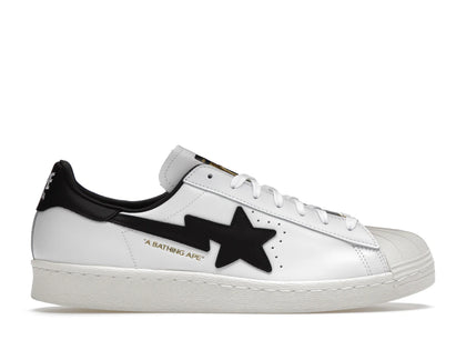 adidas Superstar 80s Bape White Black - authentic adidas sneakers