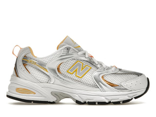 New Balance 530 White Vibrant Apricot Silver Metallic - authentic New Balance sneakers