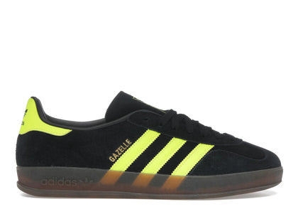 adidas Gazelle Indoor Core Black Solar Yellow Cloud White - authentic adidas sneakers