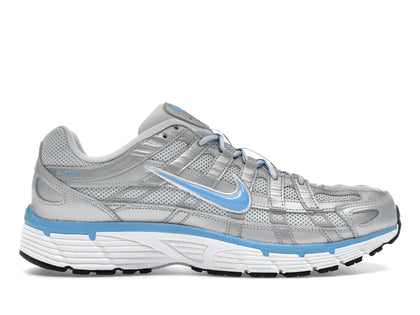 Nike P-6000 Metallic Platinum Pure Platinum Metallic Silver University Blue - authentic Nike sneakers