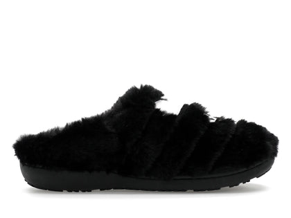 A Bathing Ape Ape Head Puffer Sandals Subu Black - authentic BAPE sneakers