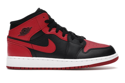 Jordan 1 Mid Banned (2020) (GS) - authentic Jordan sneakers