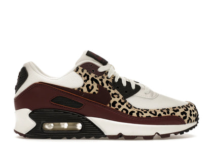 Nike Air Max 90 Leopard Burgundy (Women's) - authentic Nike sneakers