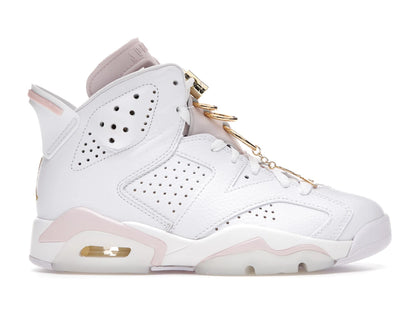 Jordan 6 Retro Gold Hoops (Women's) - authentic Jordan sneakers