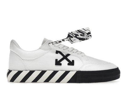 OFF-WHITE Vulcanized Low Canvas White Black - authentic OFF-WHITE sneakers