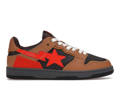 A Bathing Ape Bape SK8 Sta Brown Orange - authentic BAPE sneakers