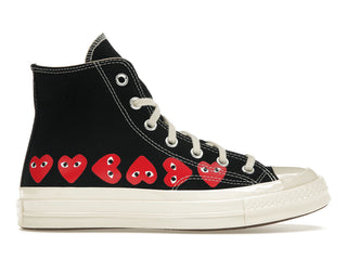 Converse Chuck Taylor All Star 70 Hi Comme des Garcons PLAY Multi-Heart Black - authentic Converse sneakers