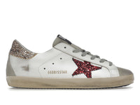 Golden Goose Super-Star White Red Glitter (Women's)