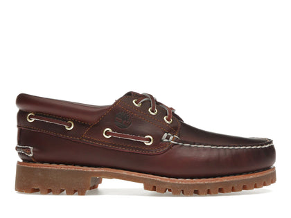 Timberland 3-Eye Lug Handsewn Boat Shoe Burgundy - authentic Timberland sneakers