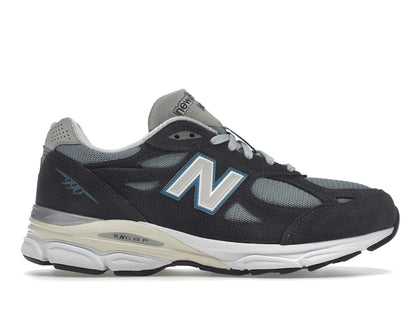 New Balance 990v3 MiUSA Kith Steel Blue - authentic New Balance sneakers