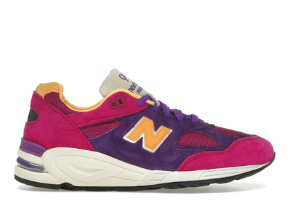 New Balance 990v2 MiUSA Teddy Santis Purple Yellow - authentic New Balance sneakers