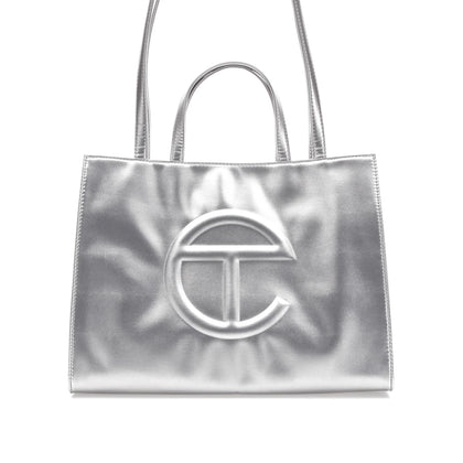 Telfar Shopping Bag Medium Silver - authentic Telfar product