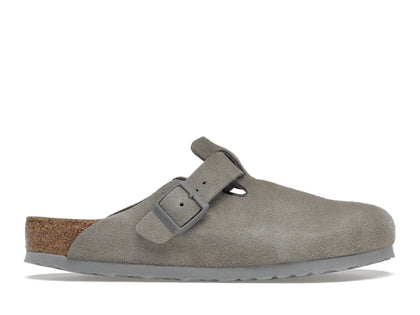 Birkenstock Boston Soft Footbed Suede Stone Coin - authentic Birkenstock sneakers