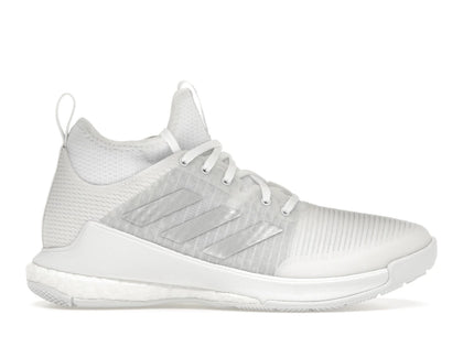 adidas Crazyflight Mid Cloud White Silver Metallic Grey (Women's) - authentic adidas sneakers
