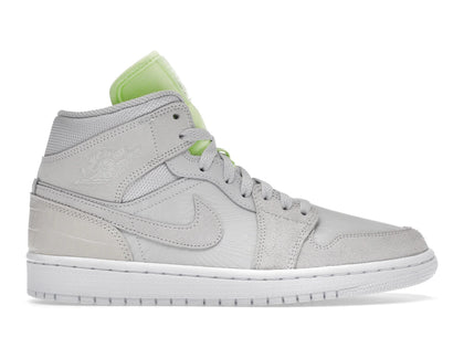 Jordan 1 Mid Vast Grey Ghost Green (Women's) - authentic Jordan sneakers