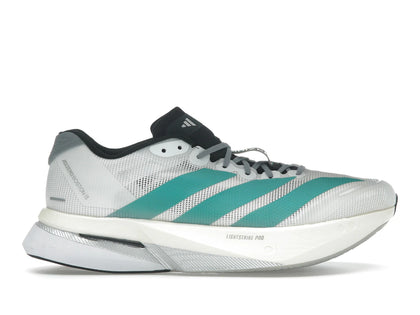 adidas Adizero Boston 13 White Pure Teal - authentic adidas sneakers