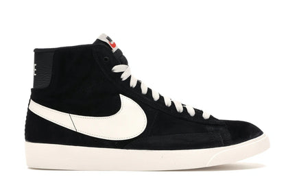 Nike Blazer Mid Vintage Suede Black (Women's) - authentic Nike sneakers