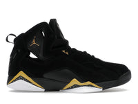 Jordan True Flight Black White Metallic Gold