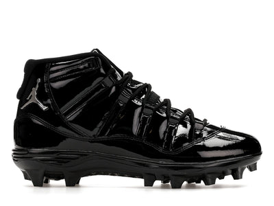 Jordan 11 Mid TD Cleat Patent Black