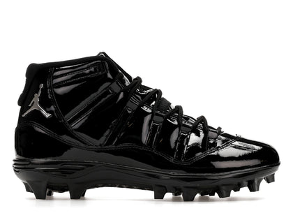 Jordan 11 Mid TD Cleat Patent Black - authentic Jordan sneakers