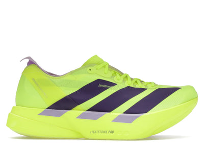 adidas Adizero Adios Pro 4 Solar Yellow Aurora Plum Powder Plum