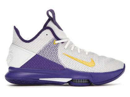 Nike LeBron Witness 4 White/Voltage Purple - authentic Nike sneakers