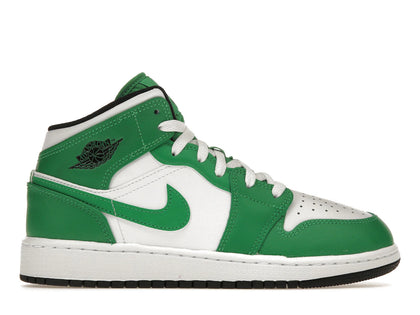 Jordan 1 Mid Lucky Green (GS) - authentic Jordan sneakers
