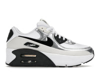 Nike Air Max 90 LV8 White Phantom Metallic Silver Black (Women's)