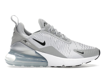 Nike Air Max 270 Pure Platinum Light Smoke Grey Metallic Silver Black (Women's) - authentic Nike sneakers