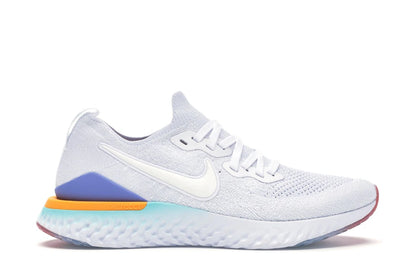 Nike Epic React Flyknit 2 White Hyper Jade Ember Glow (Women's) - authentic Nike sneakers