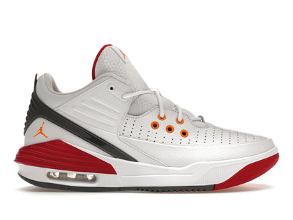 Jordan Max Aura 5 White Cardinal Red - authentic Jordan sneakers