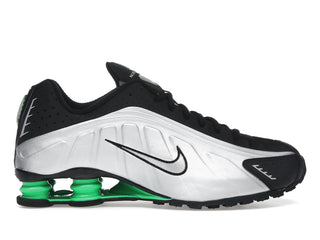 Nike Shox R4 Metallic Silver Green Shock - authentic Nike sneakers