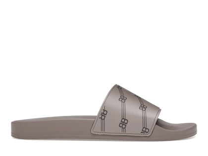 Balenciaga Monogram Slides Light Brown Black - authentic Balenciaga sneakers