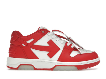 OFF-WHITE Out Of Office OOO Low Tops Red White - authentic OFF-WHITE sneakers