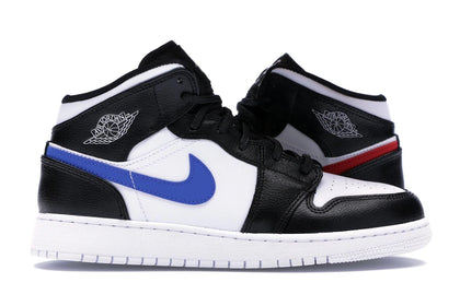 Jordan 1 Mid Multi-Color Swoosh (GS) - authentic Jordan sneakers