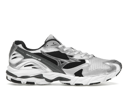 Mizuno Wave Rider 10 White Silver Black - authentic Mizuno sneakers