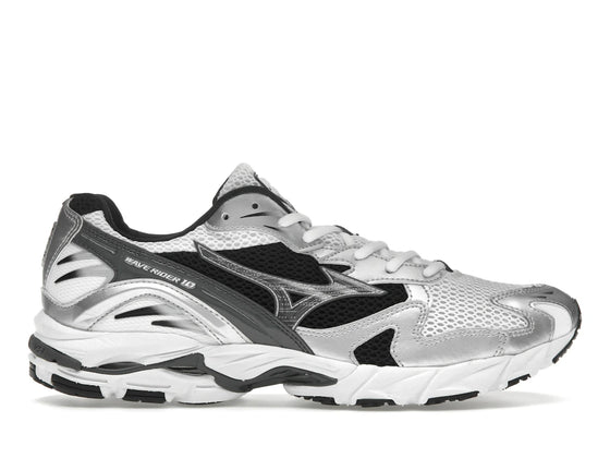 Mizuno Wave Rider 10 White Silver Black