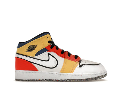Jordan 1 Mid Multi-Color Canvas (GS) - authentic Jordan sneakers