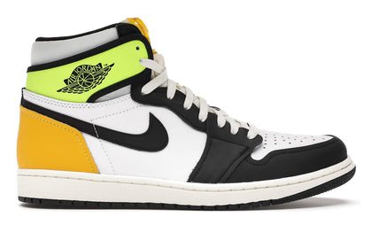 Jordan 1 Retro High White Black Volt University Gold - authentic Jordan sneakers